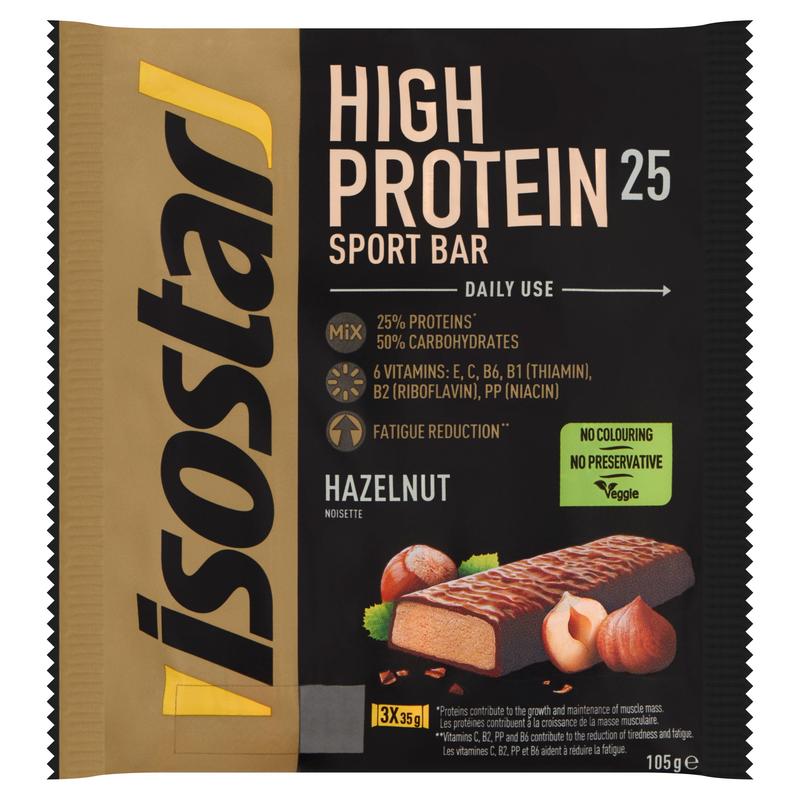 Isostar High Protein 25 Sport Bars Hazelnut 3 Pack