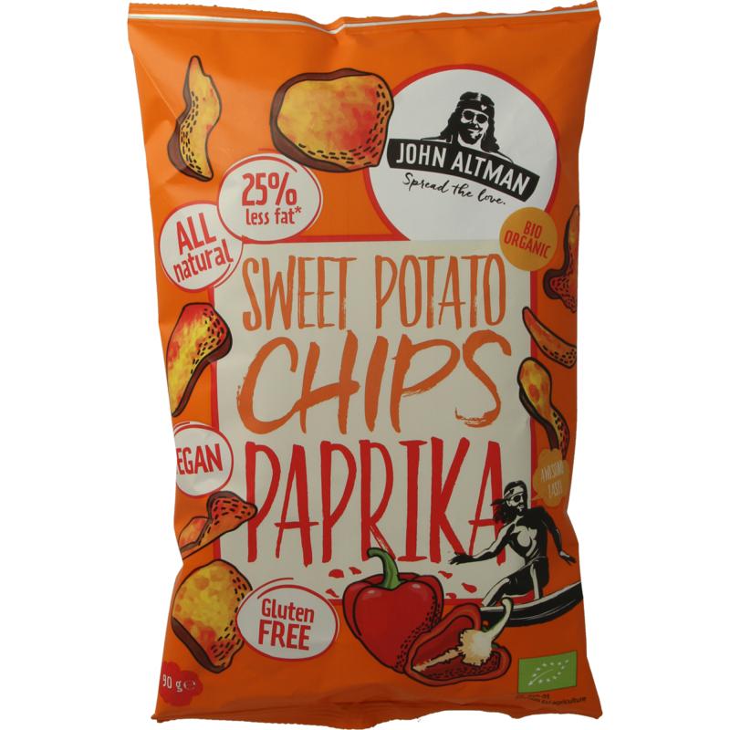 John Altman Zoete Aardappel Chips Paprika Bio