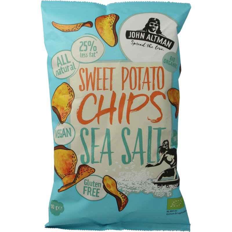 John Altman Zoete Aardappel Chips Sea Salt Bio