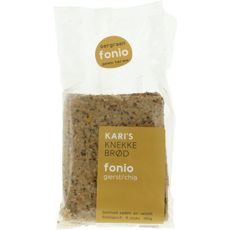 Kari's Crackers Knekkebrod Fonio Gierstchia Bio