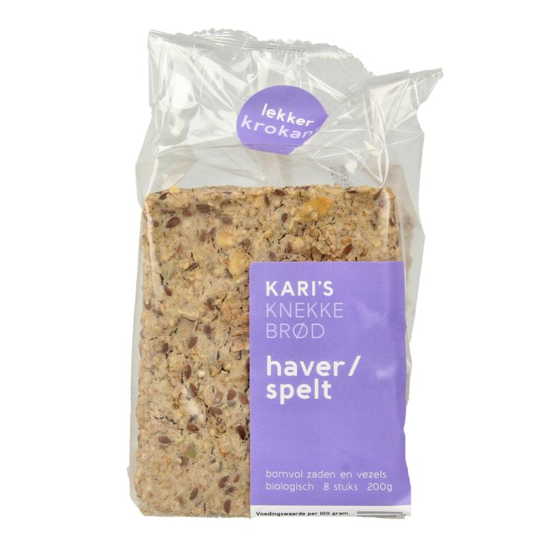 Kari's Crackers Knekkebrod Haverspelt Bio