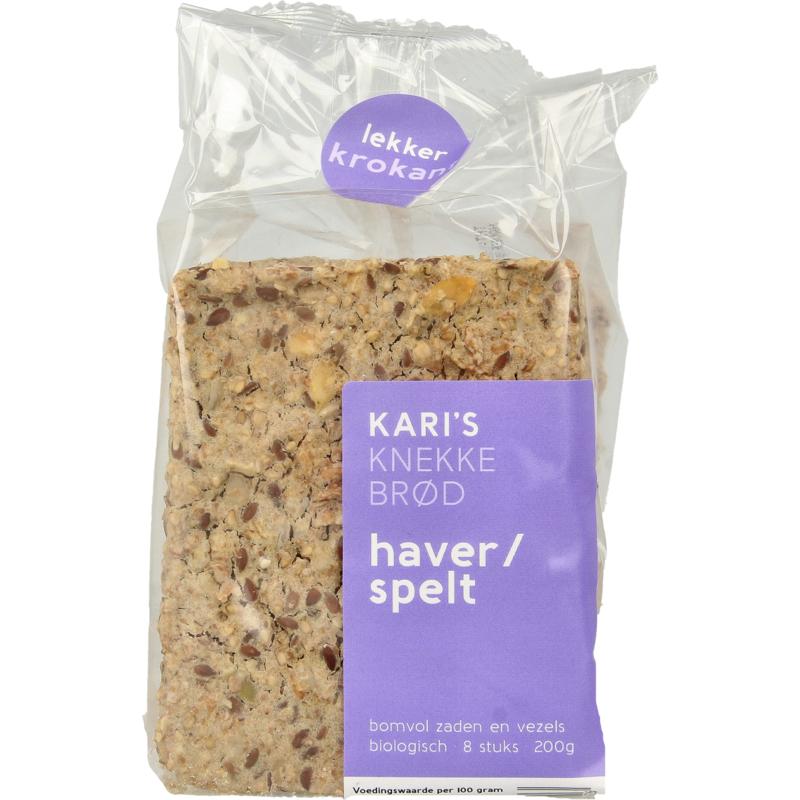 Kari's Crackers Knekkebrod Haverspelt Bio