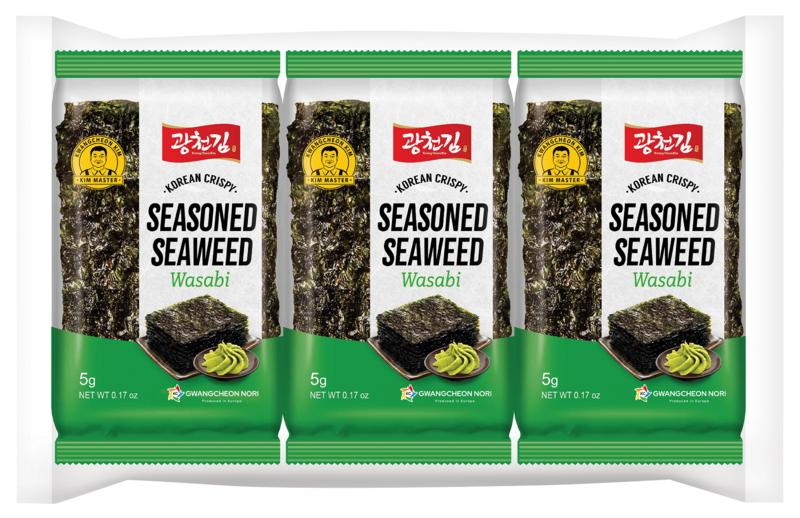 Kc Nori Zeewier Snack Wasabi 3X5 Gram