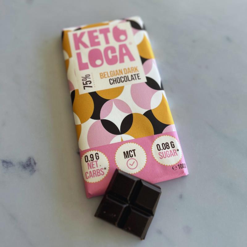 Keto-Loca Belgian Dark Chocolate 75%