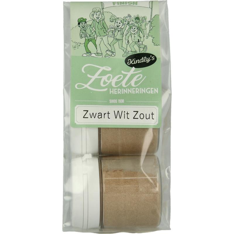 Kindly's Zwart Wit Potjes Zout 25 Gram