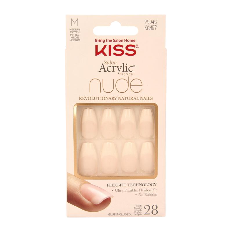 Kiss French Nude Acrylic Nails Leilani