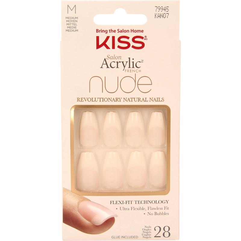 Kiss French Nude Acrylic Nails Leilani