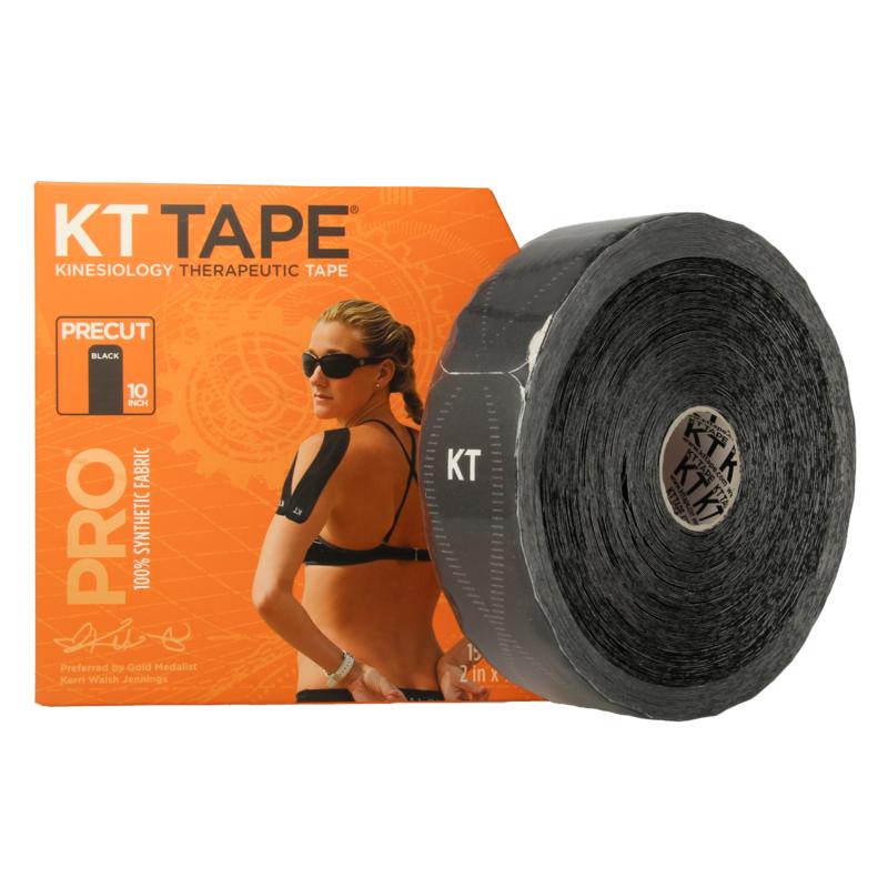 Kt Tape Jumbo Pro Roll 38 Meter 150 Strips Zwart Precut