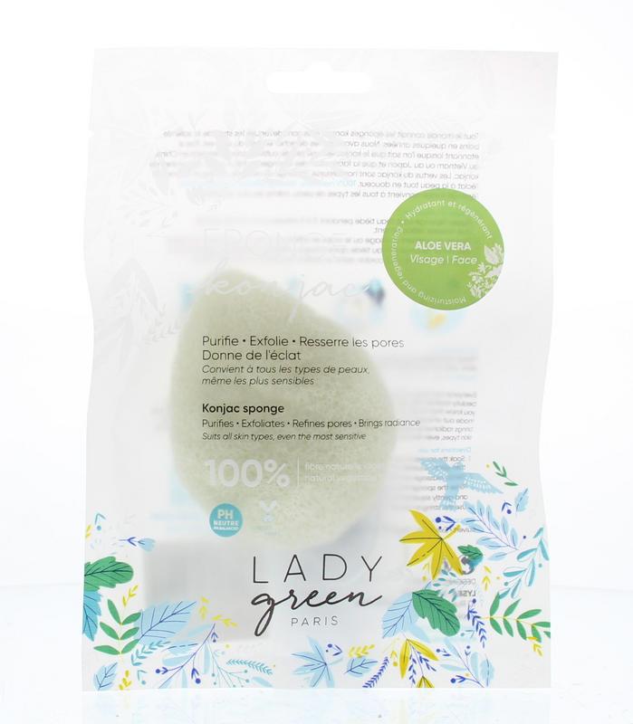 Lady Green Konjac Gezichtsspons Aloe Vera