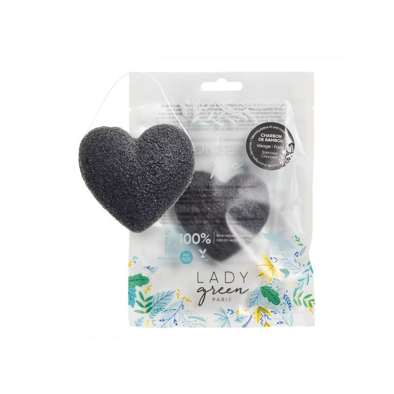 Lady Green Konjac Gezichtsspons Charcoal