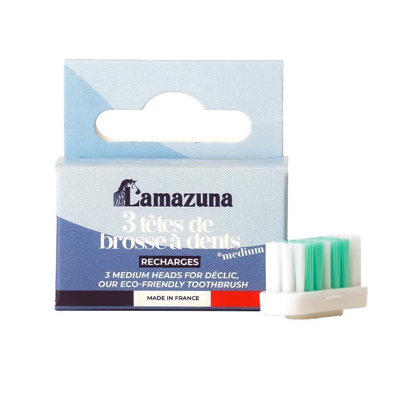 Lamazuna Set Of 3 Toothbrush Heads Medium