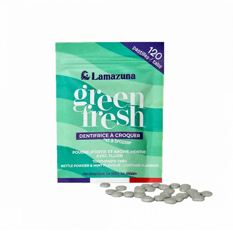 Lamazuna Toothpaste Tablets Greenfresh Nettle Mint Bio