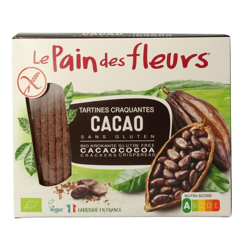 Pain Des Fleurs Krokante Crackers Cacao Glutenvrij Bio