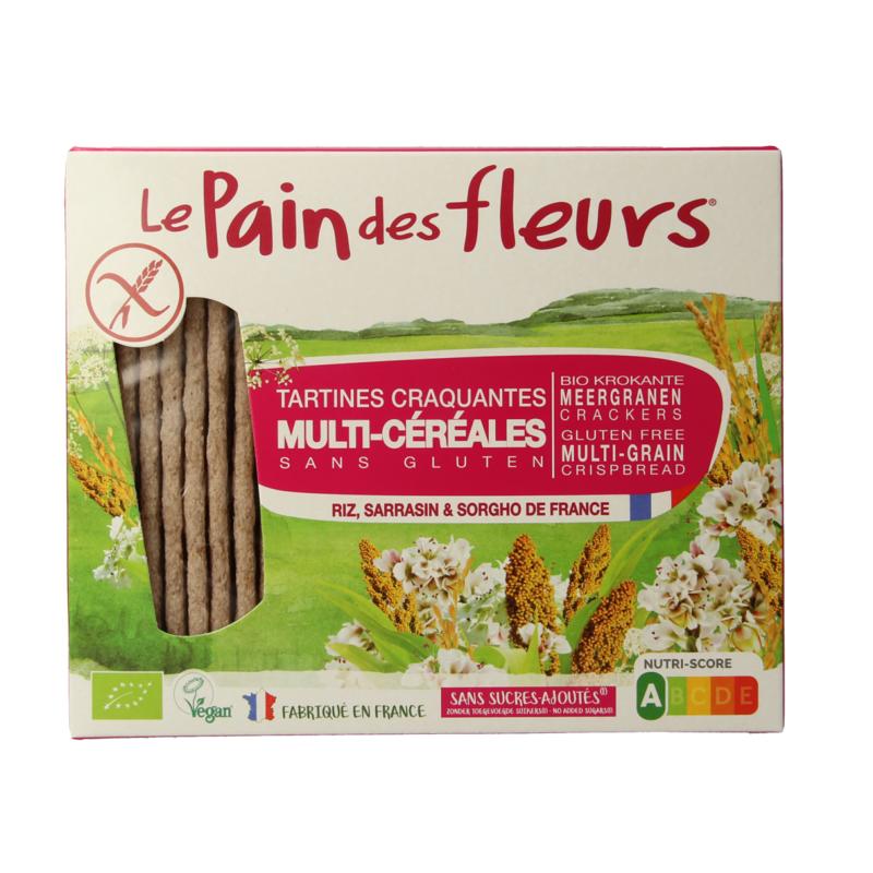Pain Des Fleurs Krokante Crackers Meergranen Glutenvrij Bio
