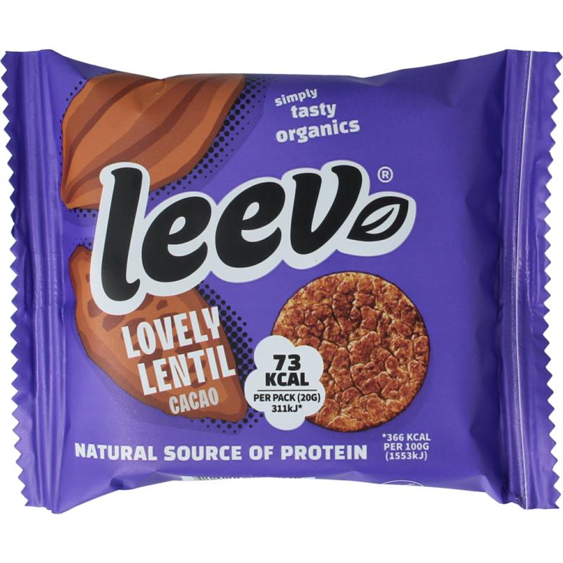 Leev Lovely Lentil Cakes Cacao Bio