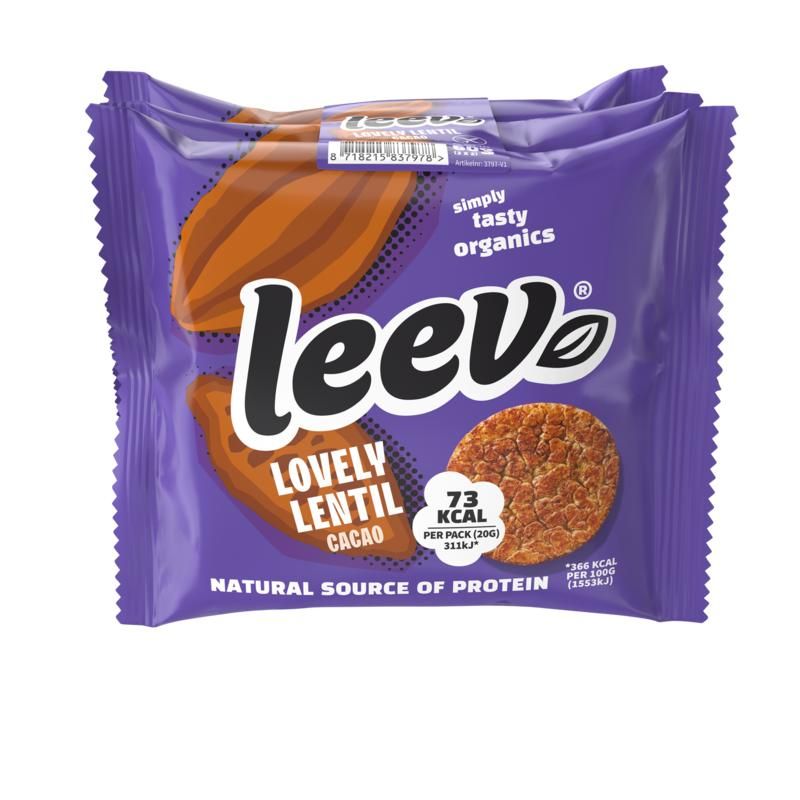 Leev Lovely Lentil Cakes Cacao Bio