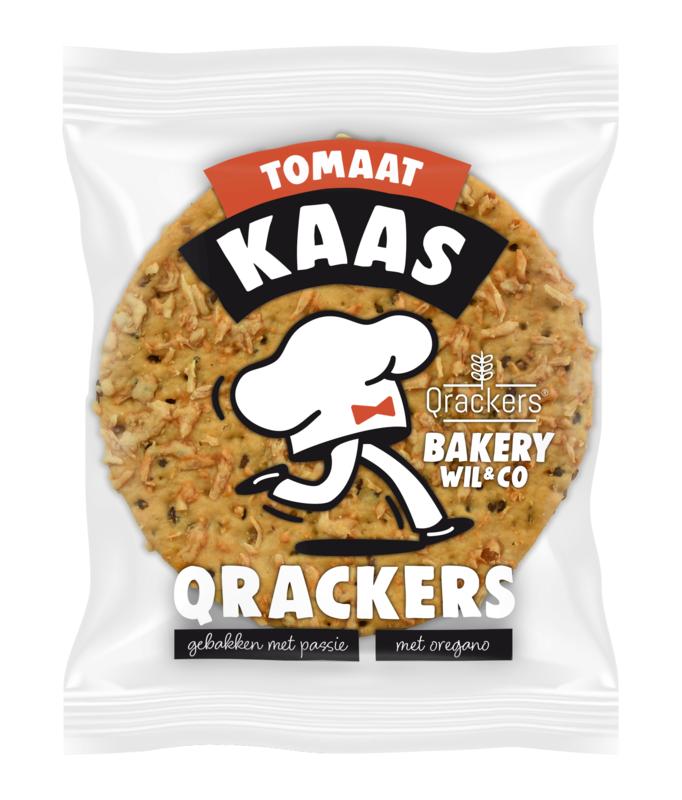 Leev Qrackers Crackers Kaas Tomaat 2St Bio