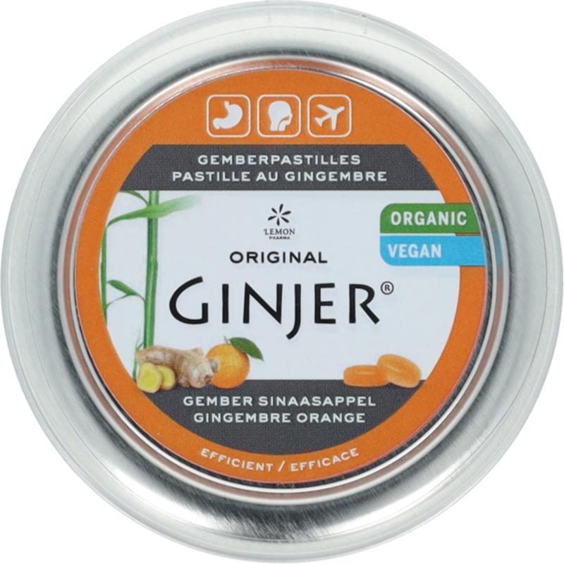 Lemon Pharma Ginjer Original Gember Pastilles Sinaasappel Bio