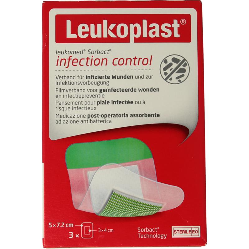 Leukomed Sorbact Infection Control 5 X 7.2Cm