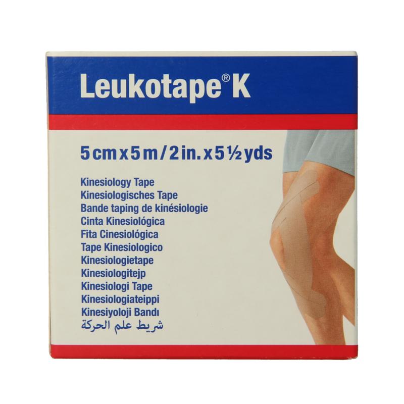 Leukotape K Elastische Tape 5M X 5Cm Huidkleur