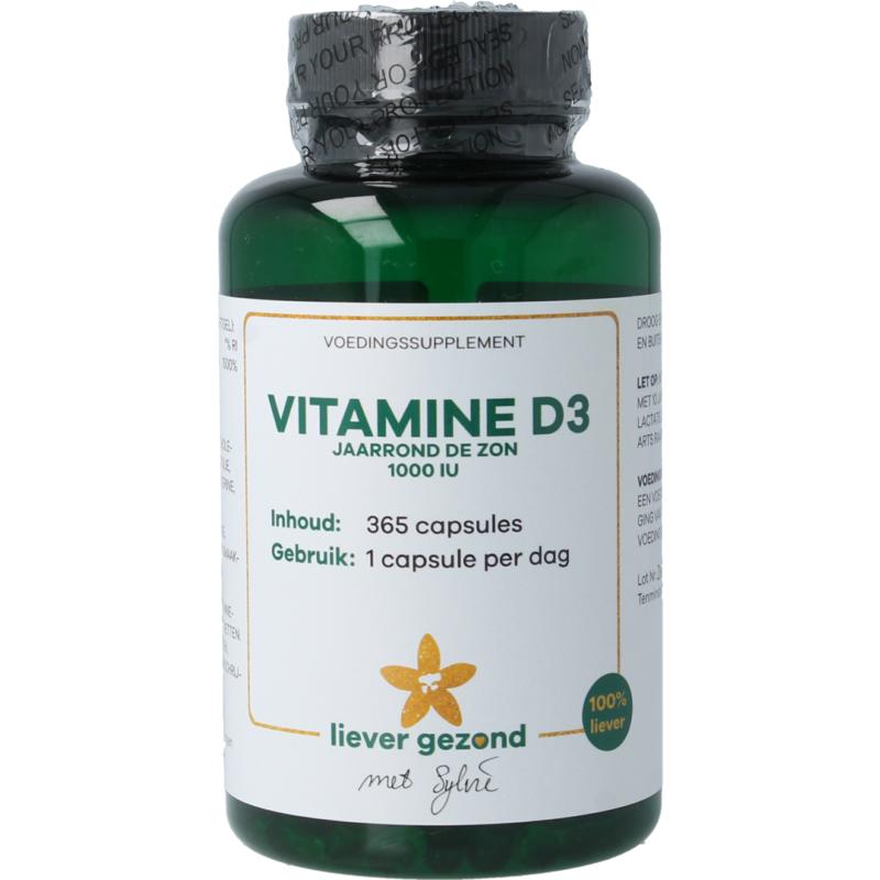 Liever Gezond Vitamine D3 25 Mcg Jaarrond Levenslicht