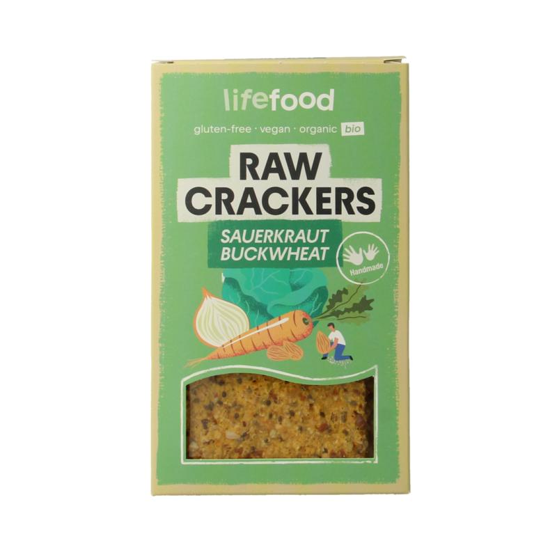 Lifefood Life Crackers Zuurkool Boekweit Raw Bio