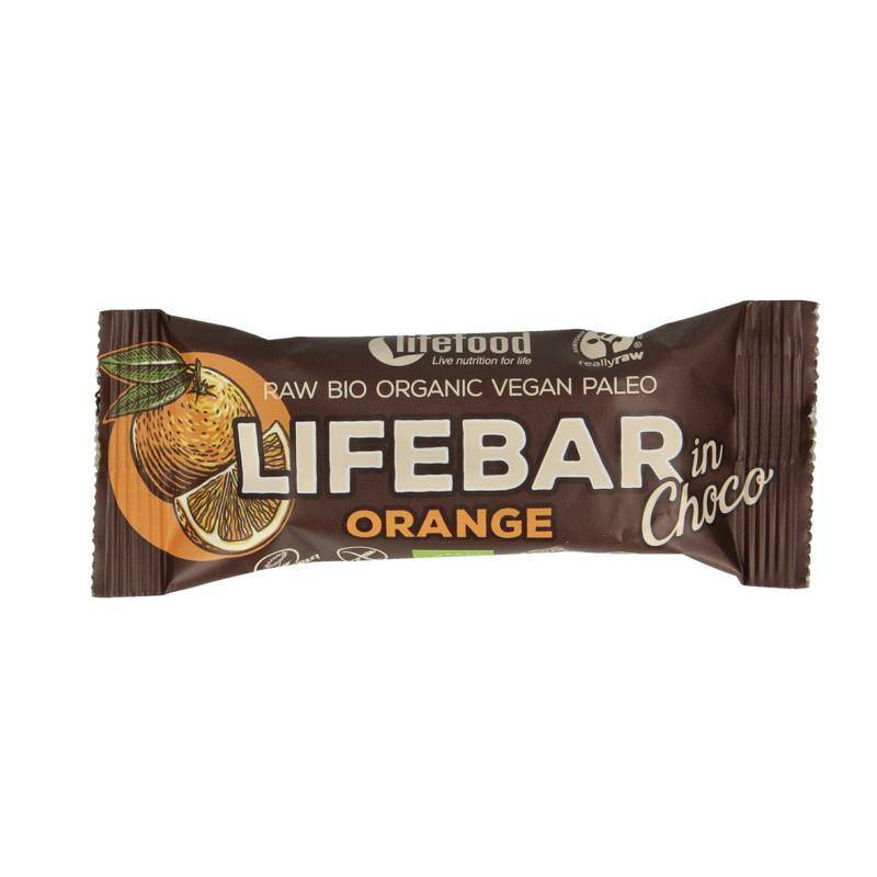 Lifefood Lifebar Inchoco Sinaasappel Bio Raw
