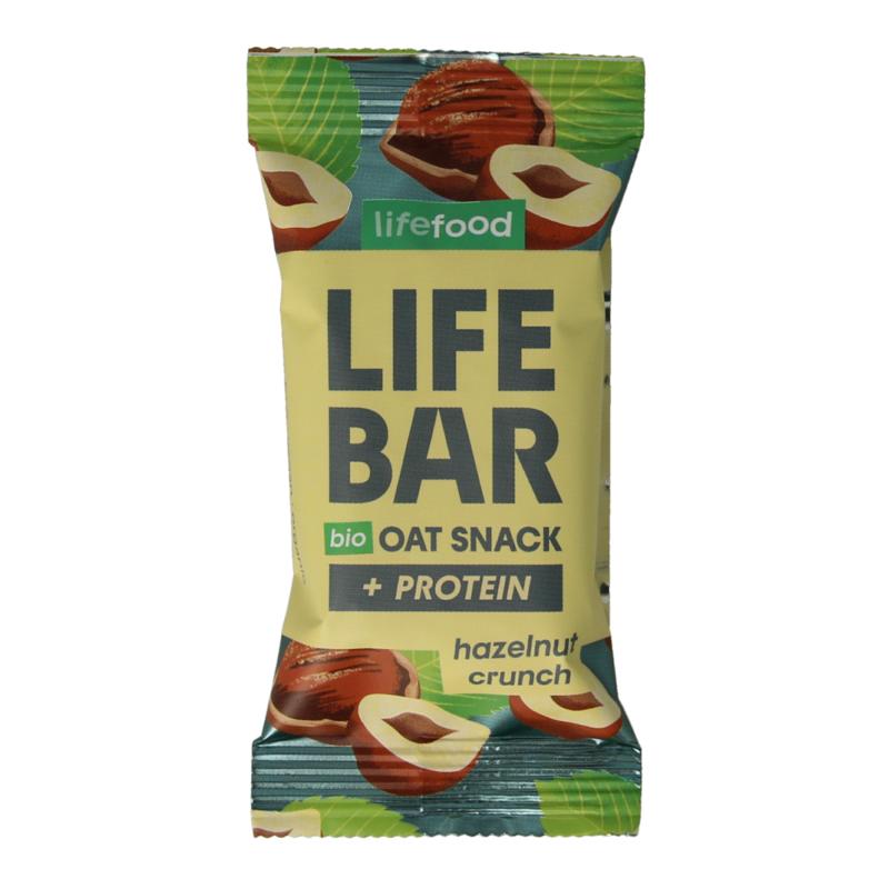 Lifefood Lifebar Oatsnack Proteine Hazelnoot Crunch Bio