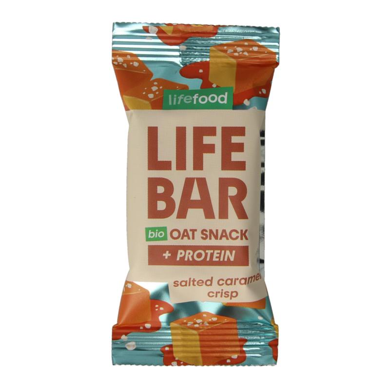 Lifefood Lifebar Oatsnack Proteine Salted Caramel Crisp Bio