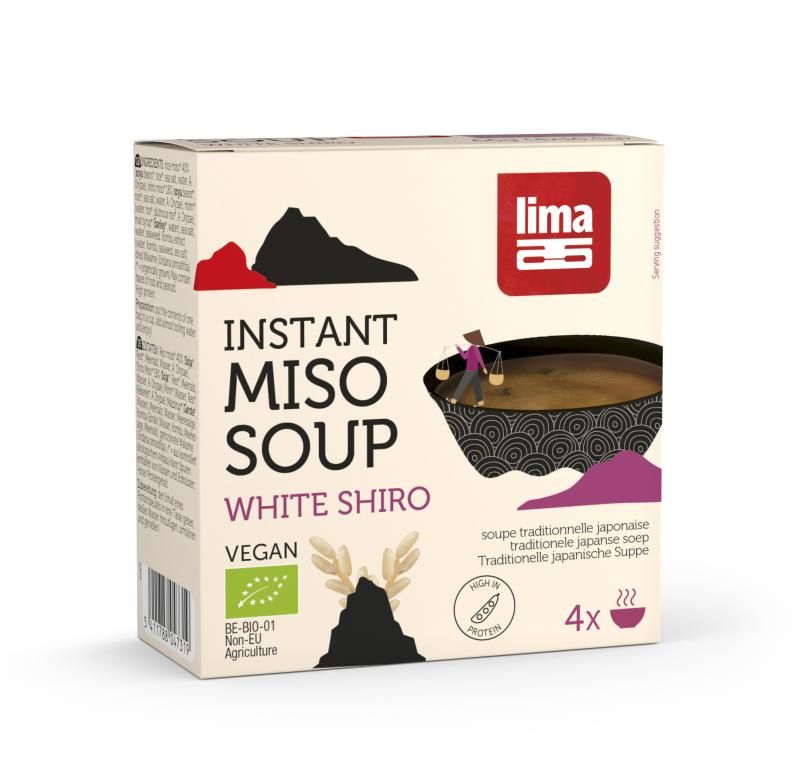 Lima Instant Miso Soup White Shiro 4 X 16.5 Gram Bio