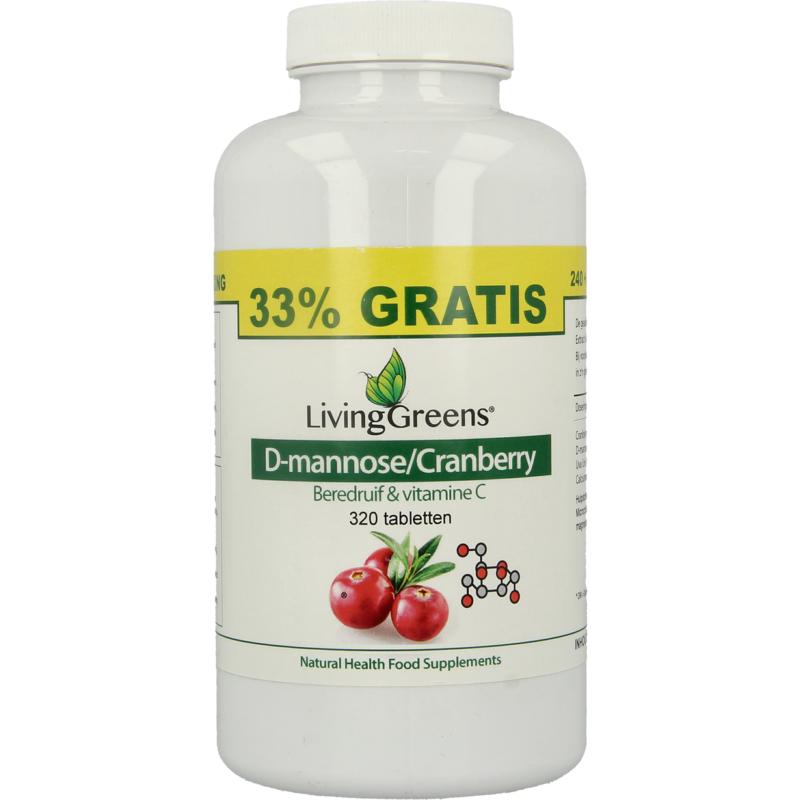 Livinggreens Cranberry D-Mannose Voordeelverpakking