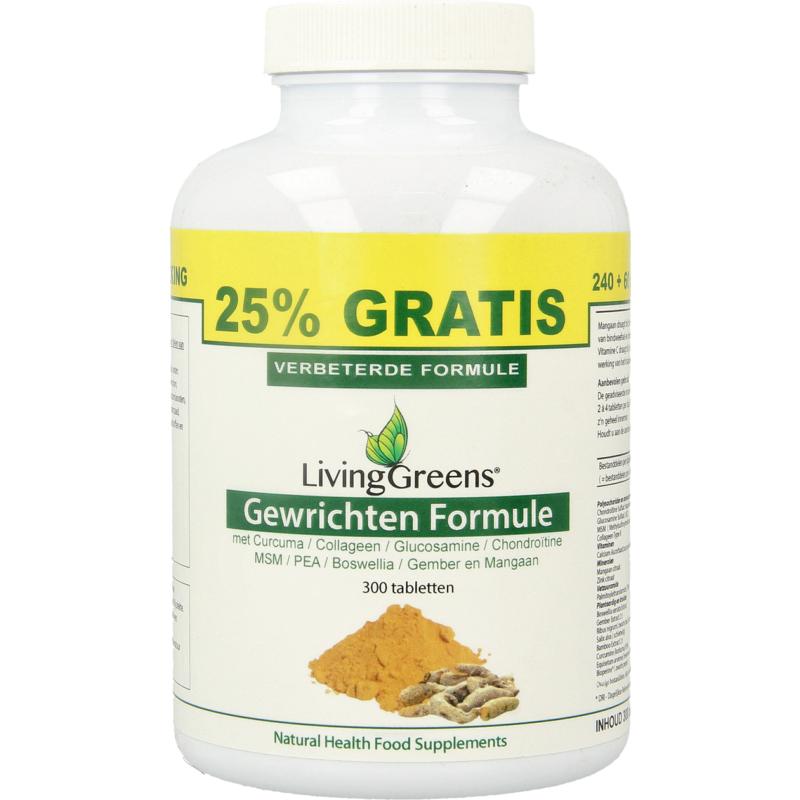 Livinggreens Gewrichten Formule Curcuma & Collageen Complex