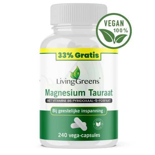 Livinggreens Magnesium Tauraat + Vitamine B6 Voordeelverpakking