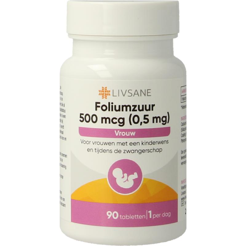 Livsane Foliumzuur 0.5Mg