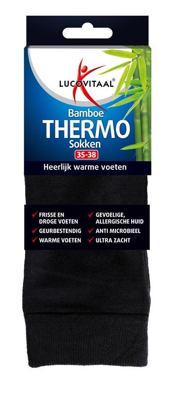 Lucovitaal Bamboe Thermosok  Maat 35-38