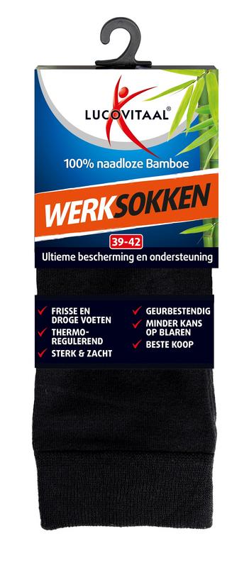 Lucovitaal Bamboe Wandel Werk Sportsokken  Maat 39-42