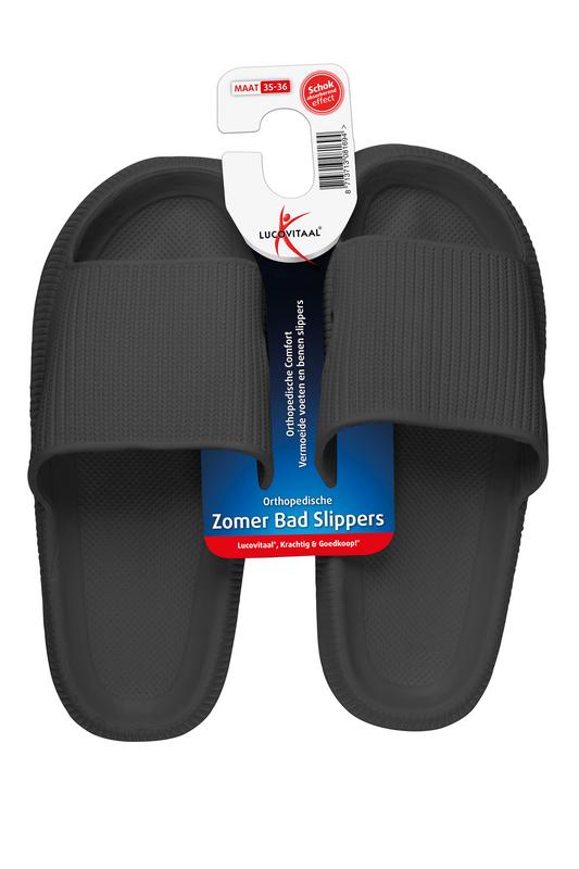 Lucovitaal Orthopedische Badslipper 35-36 Zwart