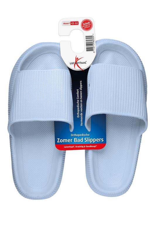 Lucovitaal Orthopedische Badslipper 43-44 Blauw