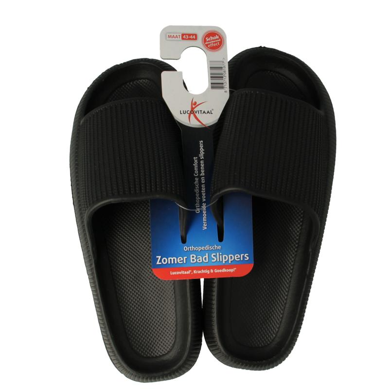 Lucovitaal Orthopedische Badslipper 43-44 Zwart