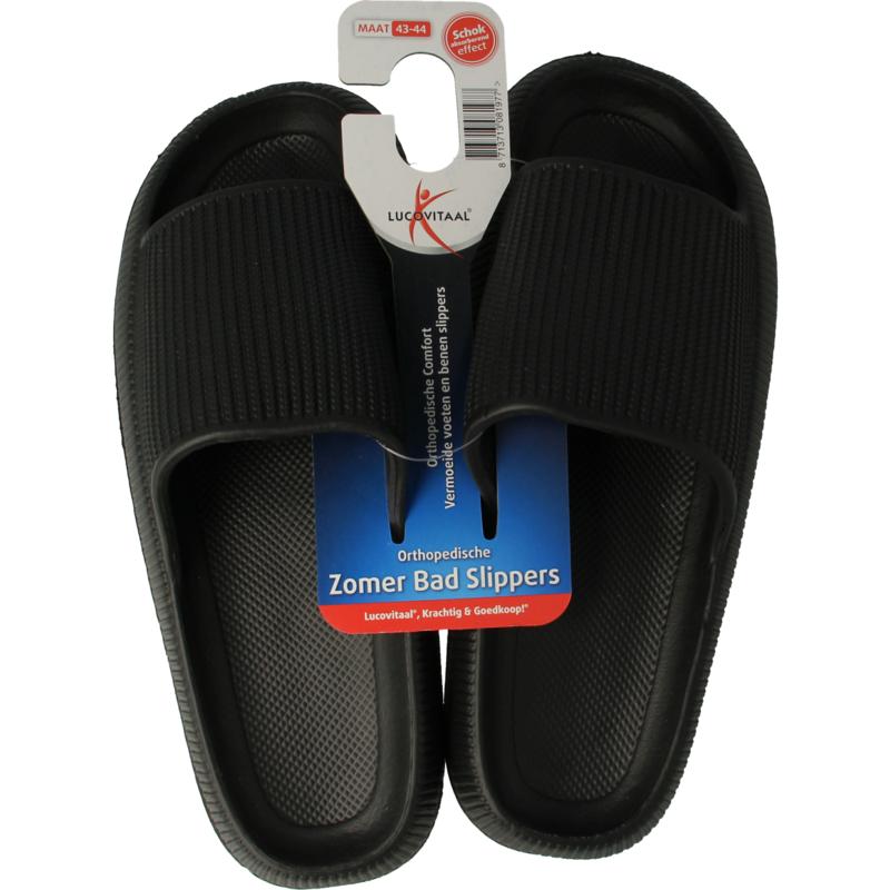 Lucovitaal Orthopedische Badslipper 43-44 Zwart