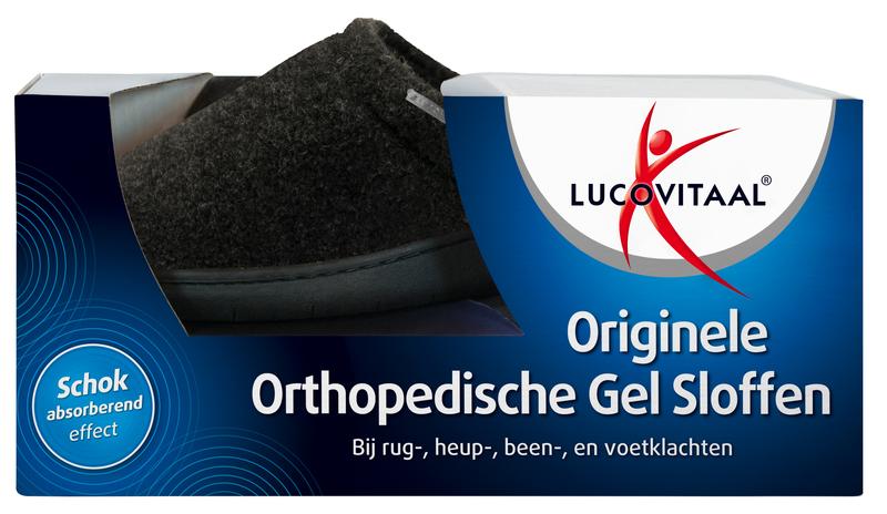 Lucovitaal Orthopedische Gel Sloffen Zwart Maat 40-41
