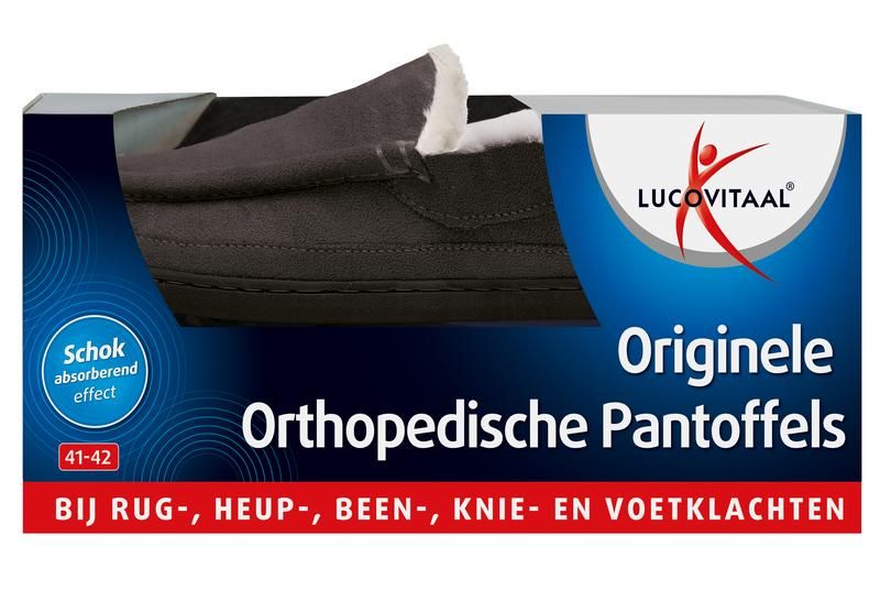 Lucovitaal Orthopedische Pantoffels Antraciet Maat 41-42