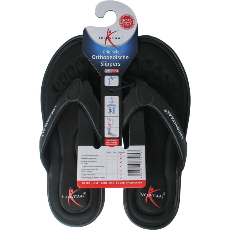 Lucovitaal Orthopedische Slipper 37-38 Zwart