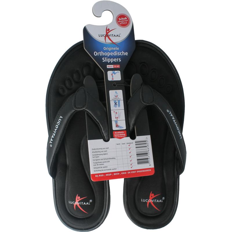 Lucovitaal Orthopedische Slipper 39-40 Zwart