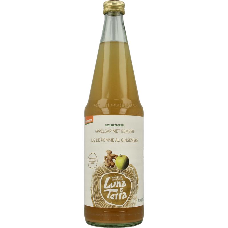 Luna E Terra Appelsap Met Gember Natuurtroebel Demeter Bio