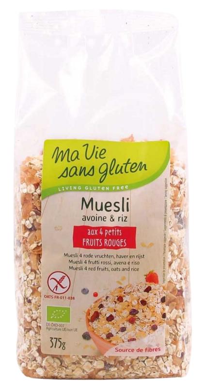 Ma Vie Sans Muesli Haverrijst 4 Rode Vruchten Glutenvrij Bio