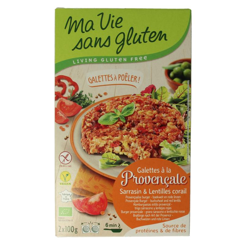 Ma Vie Sans Provencaalse Burgers 2 X 100G Glutenvrij Vegan Bio