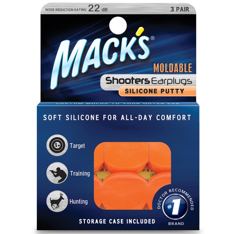 Macks Shooters Moldable Earplugs Orange