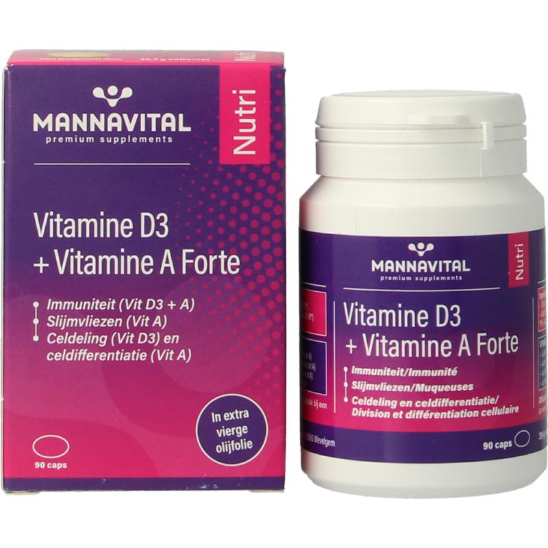 Mannavital Vitamine D3 + Vitamine A Forte