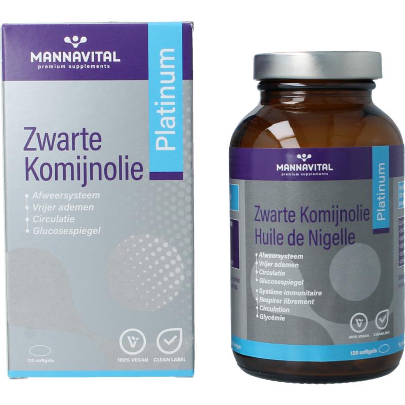 Mannavital Zwarte Komijnolie Platinum